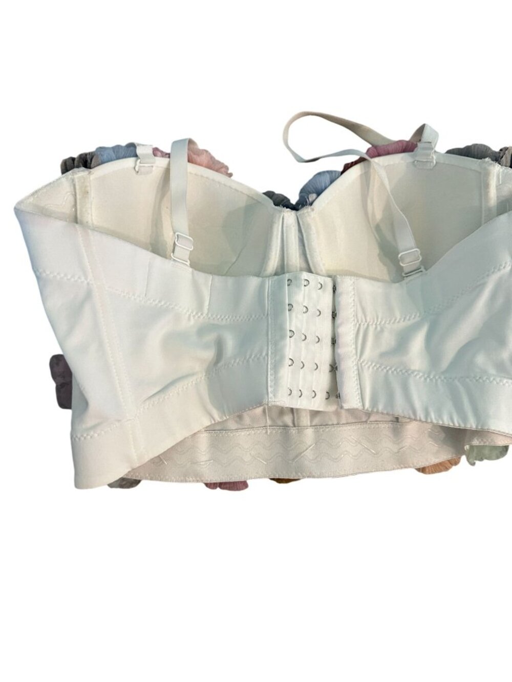The Sang Floral Embellished Bustier Top S Multicolor Polyester & Spandex - Picture 3 of 7